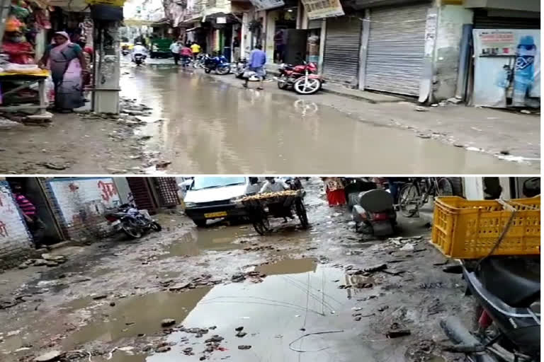 shabby roads causing trouble for people in chhatarpur