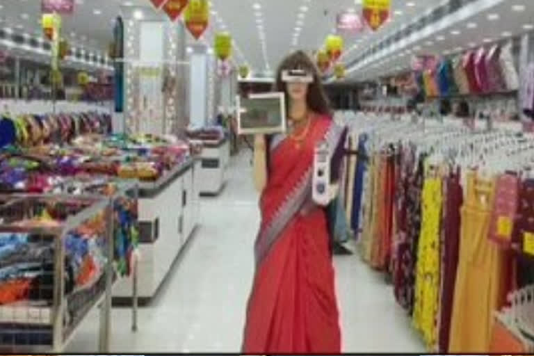 A robot 'Zafira' is being used at all cloth-stores of a company in Tiruchirappalli to monitor