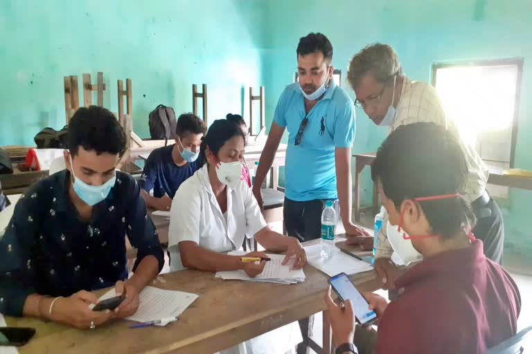 swab test among teachers in rangia started kamrup assam etv bharat news