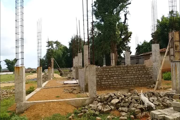 stadium construction work in surajpur