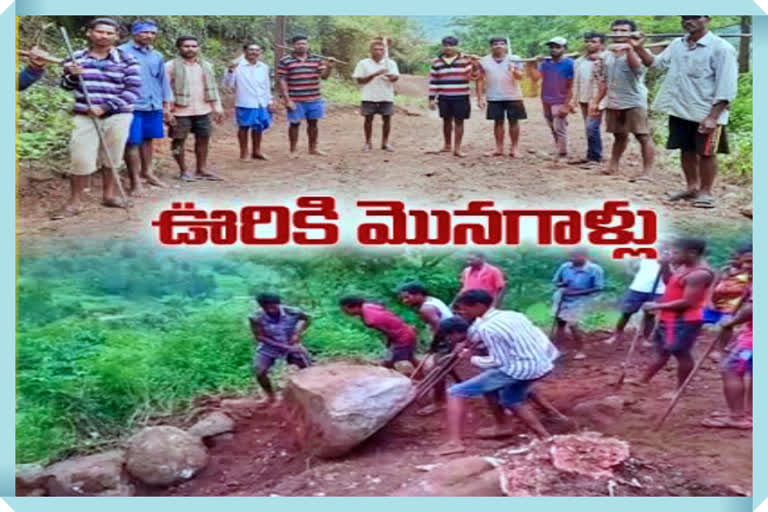 visakha youth build road to village