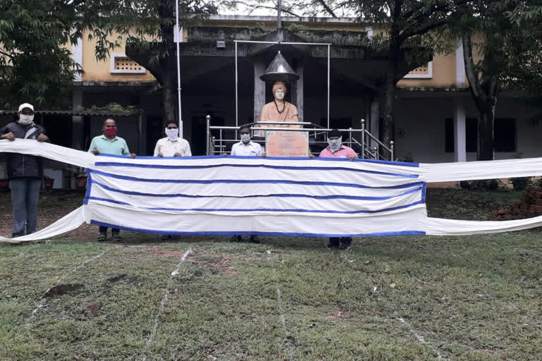 balod virendra singh mask , longest mask in chhattisgarh