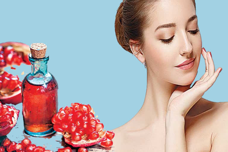 face glowing tips with pomegranate oil