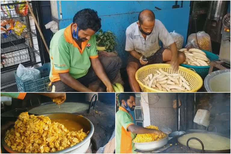 വറുത്തുപ്പേരി വിപണി  Onam  Onasadhya  കോഴിക്കോട്  ഓണസദ്യ  ഓണക്കാലം  കായ വറുത്തത്