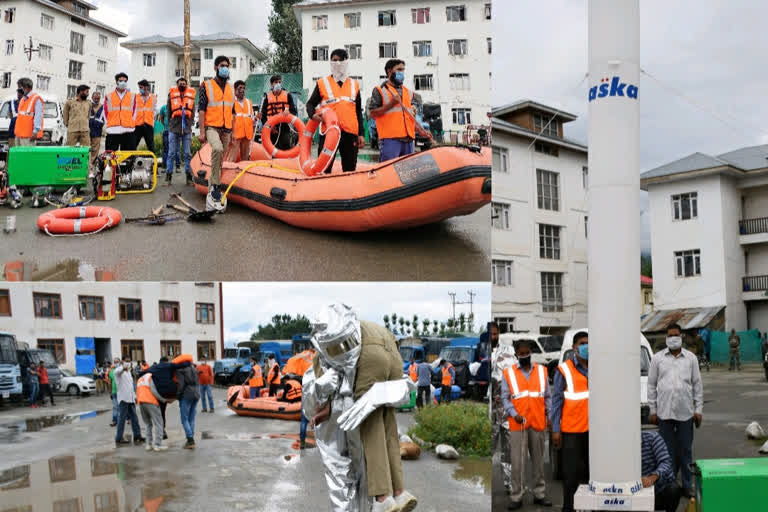 Flood Preparedness reviewed in Bandipora, SDRF conducts mock drill