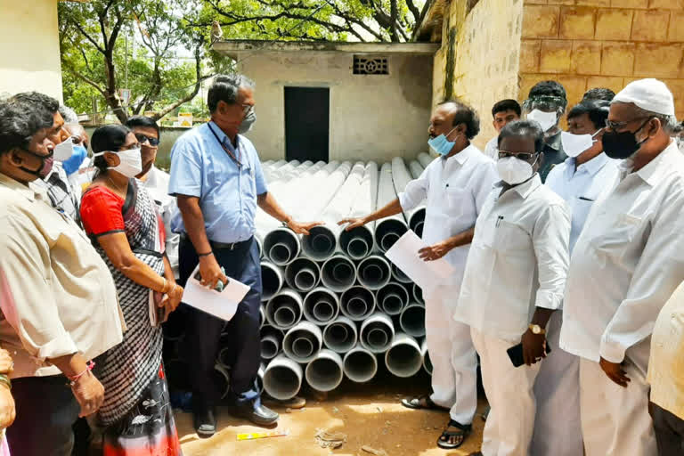 ycp ex mla   put a  foundation  stone to pipeline construction in anantapur dst