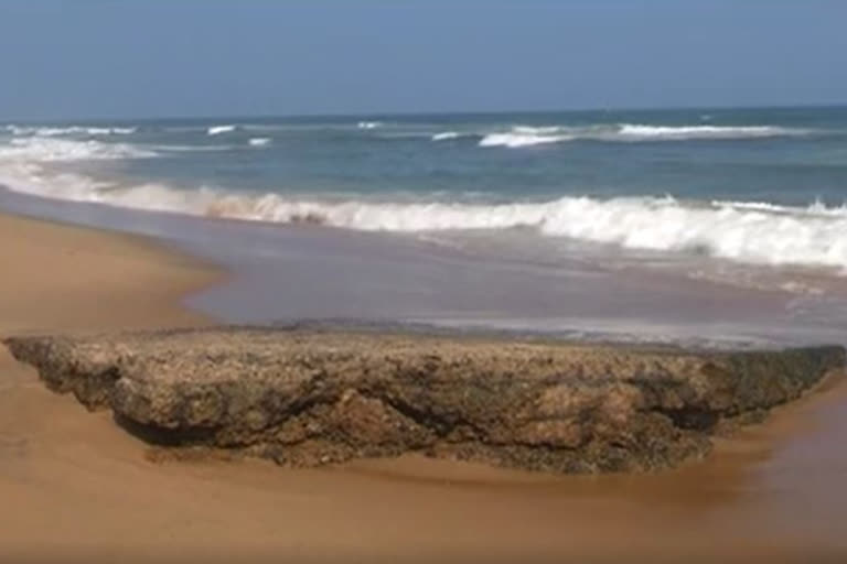 Concrete bunkers related to World War II have been unearthed off in the coast of Visakhapatnam