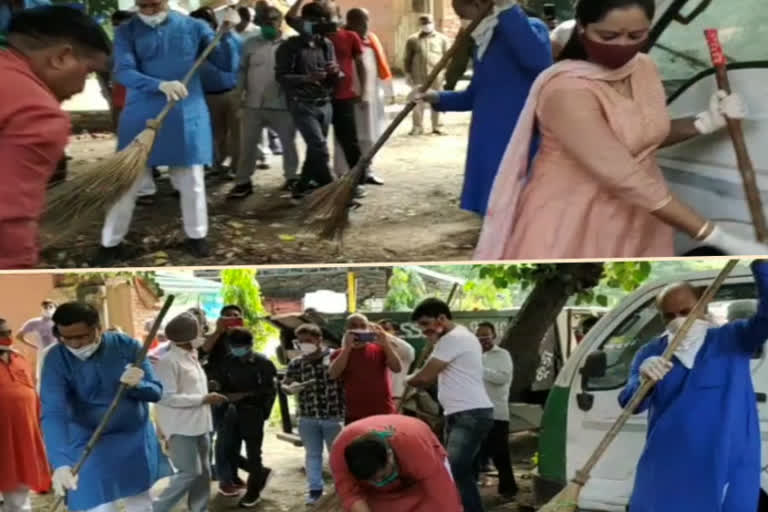 Cleanliness campaign started in RK Puram by Delhi MCD