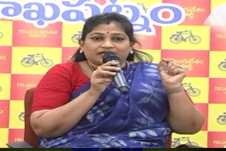 tdp woman leader vangalapudi anitha criticises ycp government