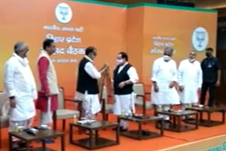 BJP MPs with Nadda