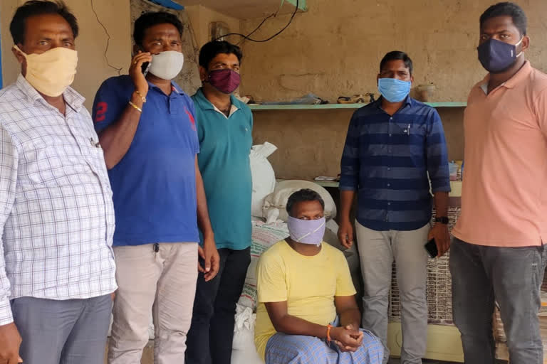 Illegal ration of rice at the grocery store manager at venkatapur mancherial