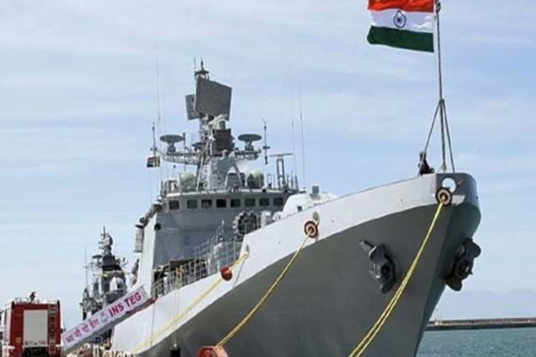 Indian warship in South China Sea