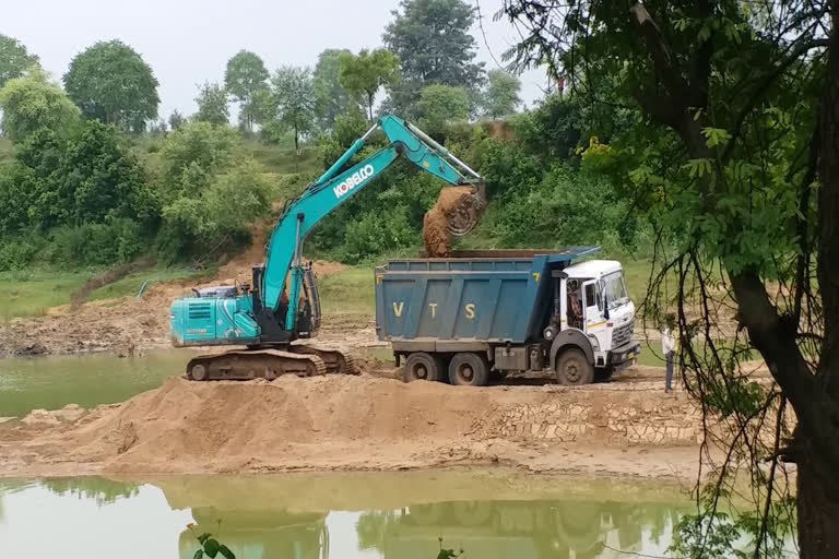 Illegal sand mining