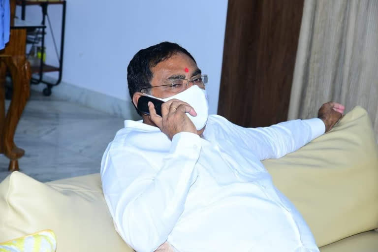 teleconference with officers at mahabubabad at minister errabelli