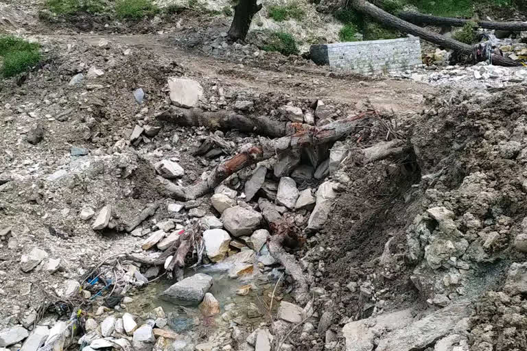 PMGSY road damaged