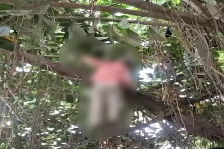 unknown person's dead body found in  Hanging in Vijaypura