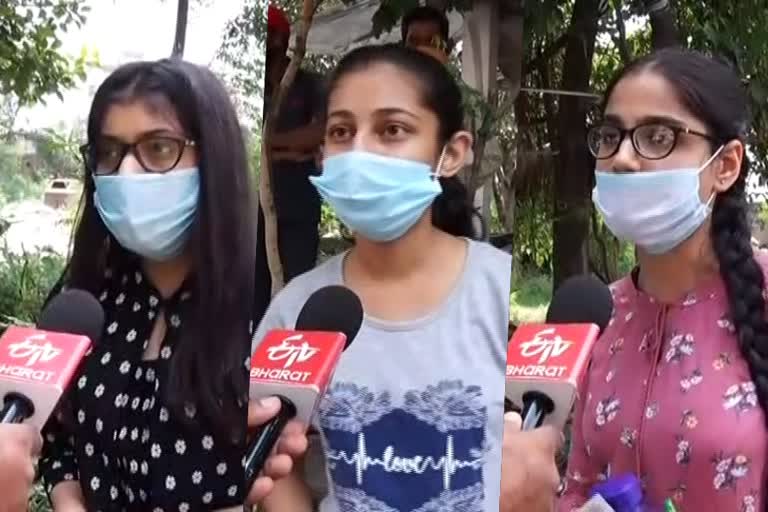 students reaction on corona precautions taken during jee exam center chandigarh