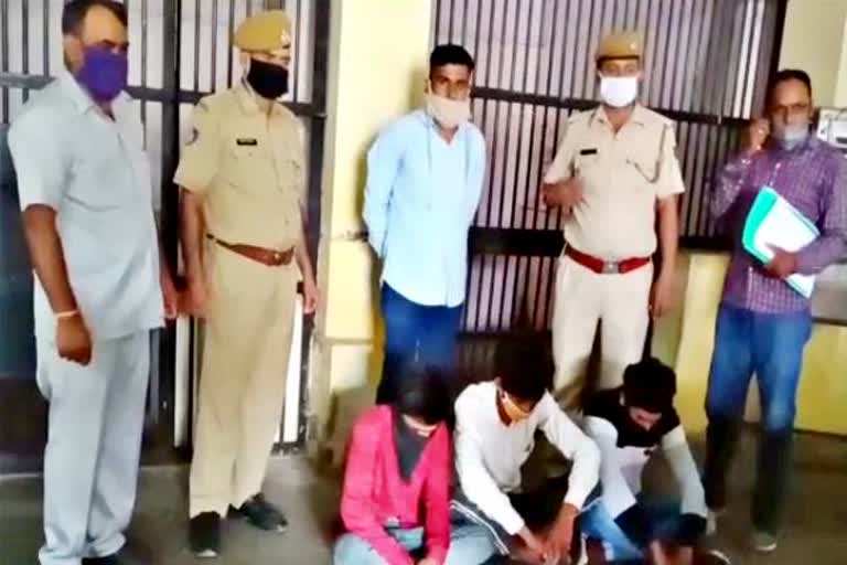 three members arrested  cars seized in jodhpur  jodhpur news  नागौरी गेट थाना पुलिस  जोधपुर की खबर  कार चोर गिरफ्तार