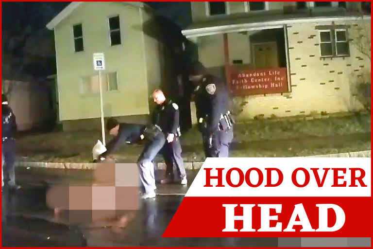 Black man's suffocation  cops put hood on him  hood on him  Spit hoods  Daniel Prude's death  Daniel Prude  police in Rochester  Prude  പൊലീസിന്‍റെ ക്രൂരത  ന്യൂയോര്‍ക്ക്  ഡാനിയല്‍ പ്രൂഡ്