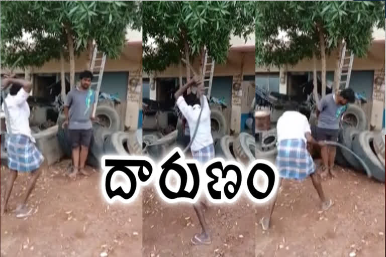 man-was-brutally-beaten-by-owner-muddhanur-at-kadapa-district