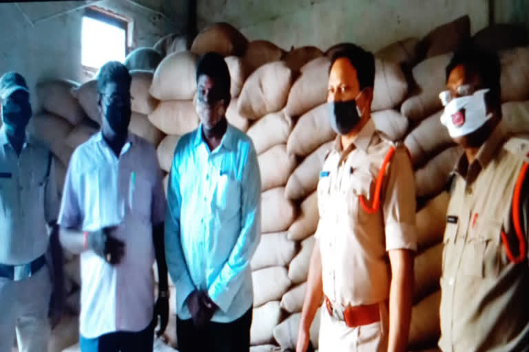 illegally storage ration rice seize