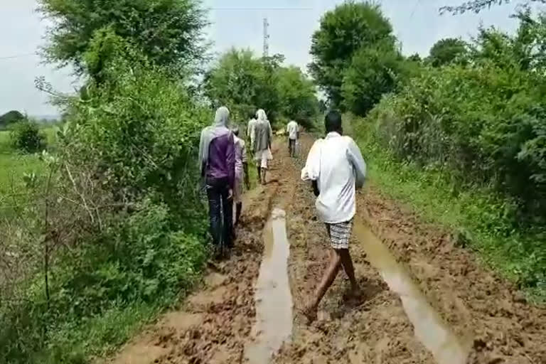 Villagers upset due to lack of road