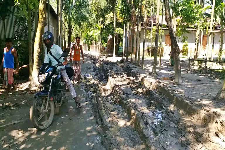 Poor Road Condition of goalpara assam etv bharat news