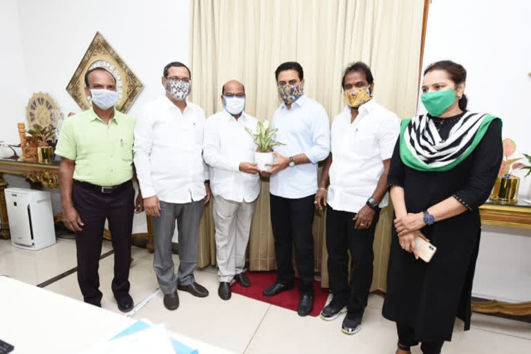 tngo president rajendar meet minister ktr