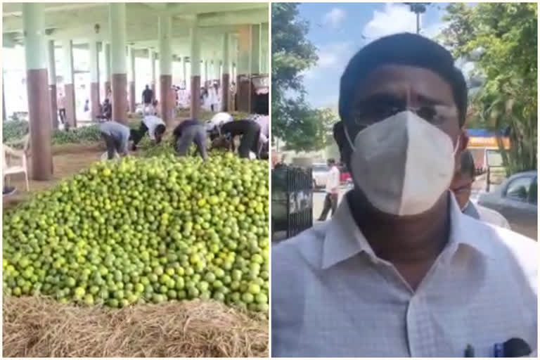 officers check gaddiannaram market kothapet