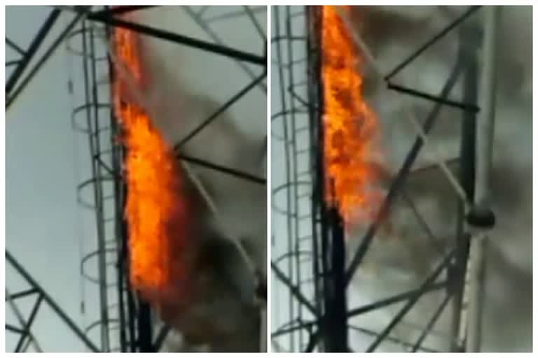 fire in tower