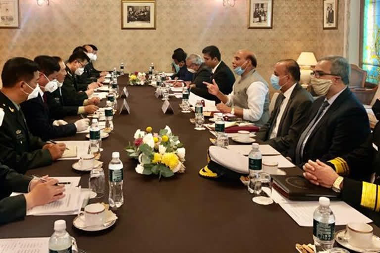 Rajnath Singh starts meeting with Chinese Defence Minister