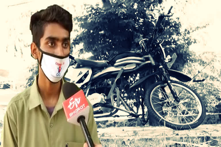 chandigarh 10th class student made bike from bicycle and scraps