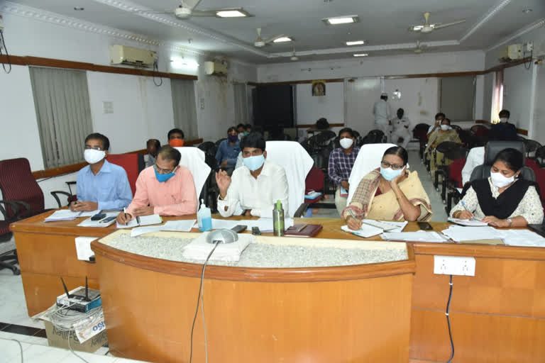 nizamabad collector video conference on mission bhagiratha