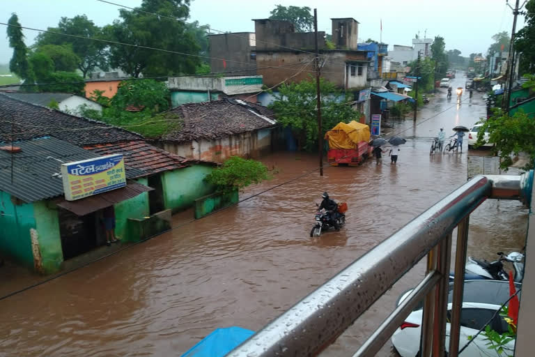 Heavy rain in Jagdalpur