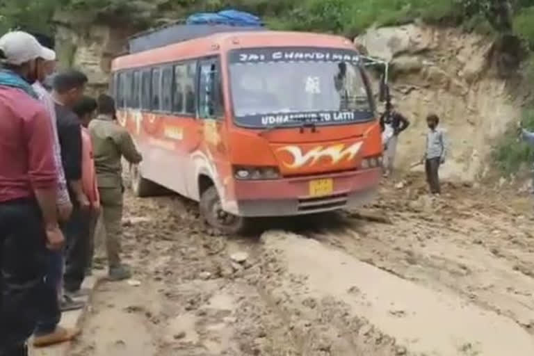 Local people are facing a lot of problems due to the miserable condition of the Maatlai - Dudu road of District Udhampur
