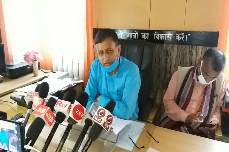 Minister Rajender Garg held press conference in Bilaspur