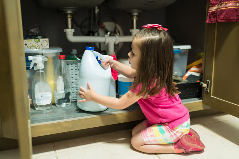 childsafety at home, drain cleaners, bleach, medicines