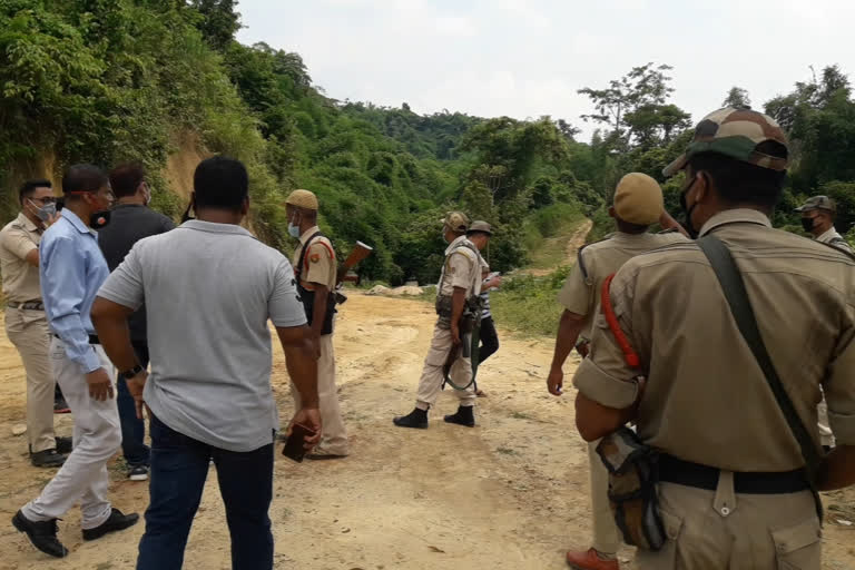 nagaland people made bridge and camp at assam's reserve forest