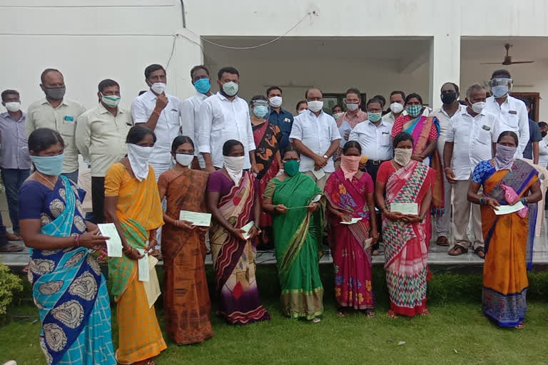 kalyana laxmi cheques distribution at parkal mandal warangal rural district