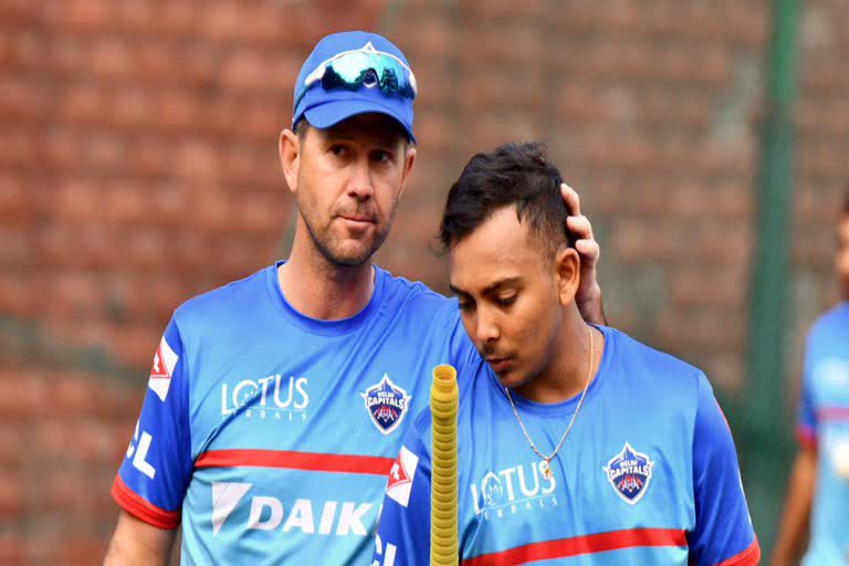 prithvi shaw and ricky ponting