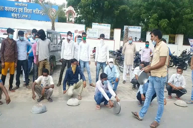 Youth protests against bad roads