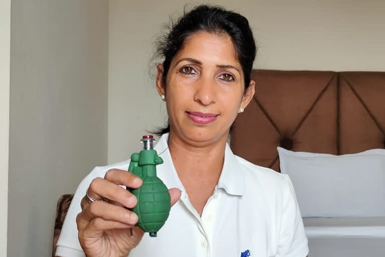 Hand grenade designed to save women from trouble-