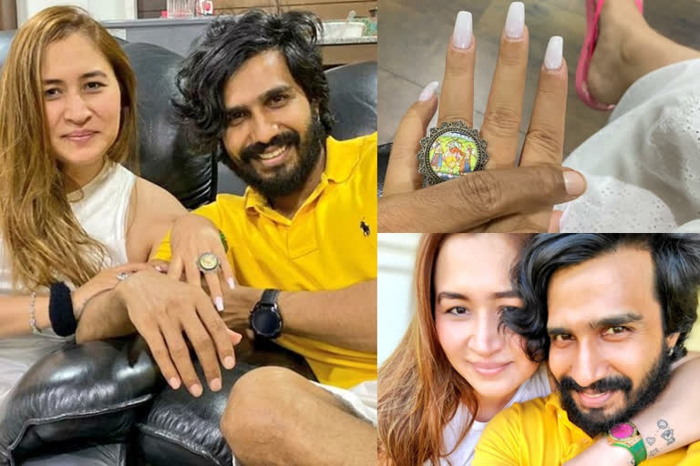 Badminton Star Jwala Gutta Gets Engaged To Actor Vishnu Vishal  എല്ലാവരുടെയും അനുഗ്രഹം വേണം, മോതിരം മാറി വിഷ്ണു വിശാലും ജ്വാല ഗുട്ടയും  വിഷ്ണു വിശാലും ജ്വാല ഗുട്ടയും  Actor Vishnu Vishal  Badminton Star Jwala Gutta