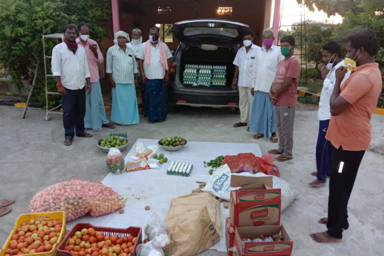 mla gadari kishor distributed groceries to corona patient