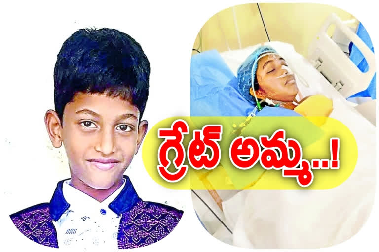 mother tranfered liver to her son at veerabhadrapuram