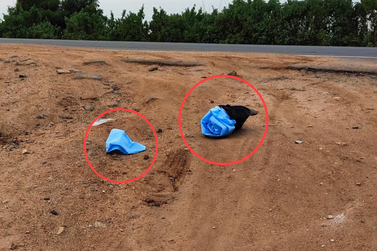 ppe kits appear at road side in kanakapur