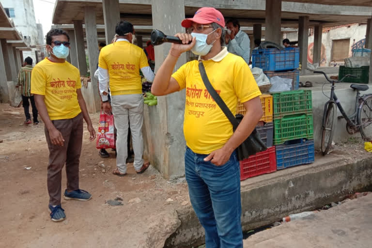 Awareness campaign about Corona by the vakta manch in raipur