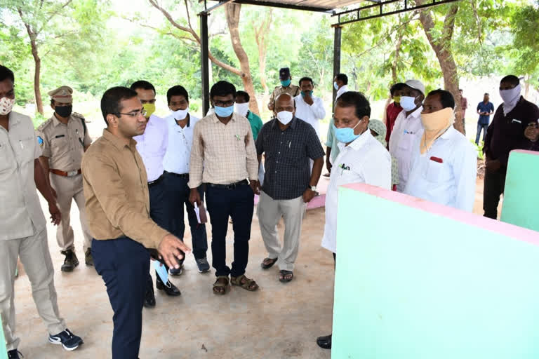 collector musharraf sharukhi visit khanapur constituency villages in nirmal district