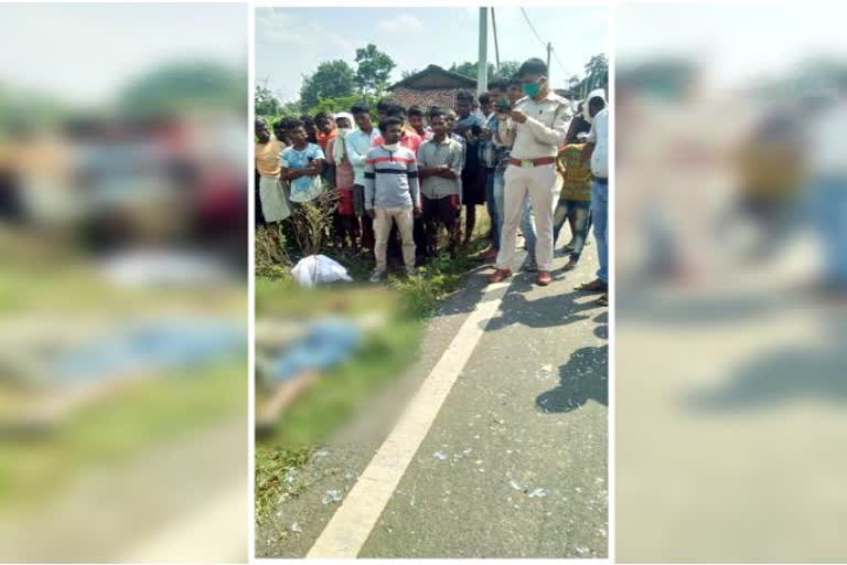 man died in road accident in garhwa, road accident in garhwa, News of Garhwa police station, गढ़वा में सड़क दुर्घटना में शख्स की मौत, गढ़वा में सड़क दुर्घटना, गढ़वा थाना की खबरें