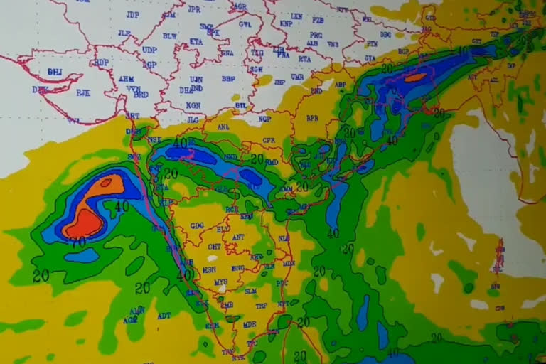 average rainfall in Kondagaon district recorded